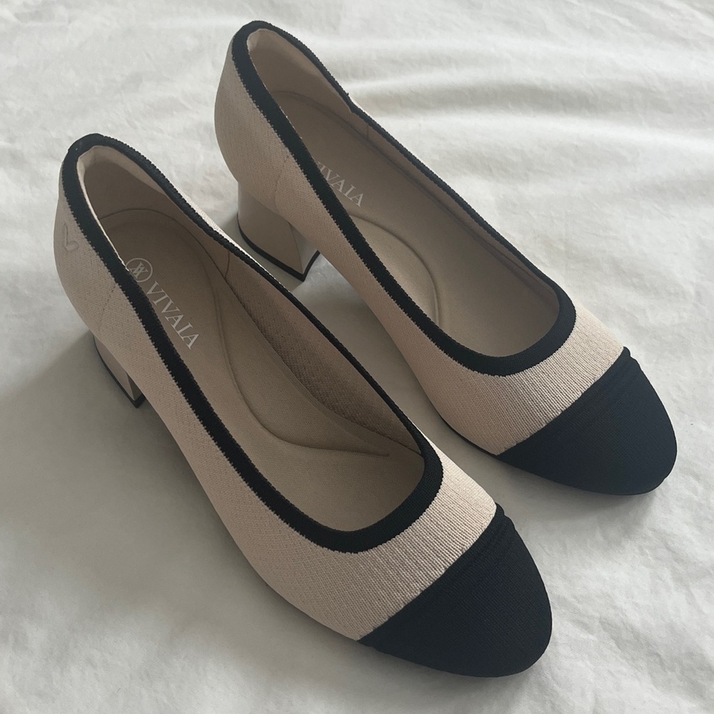 Vivaia Julie Black White Heels - Picture 4 of 10